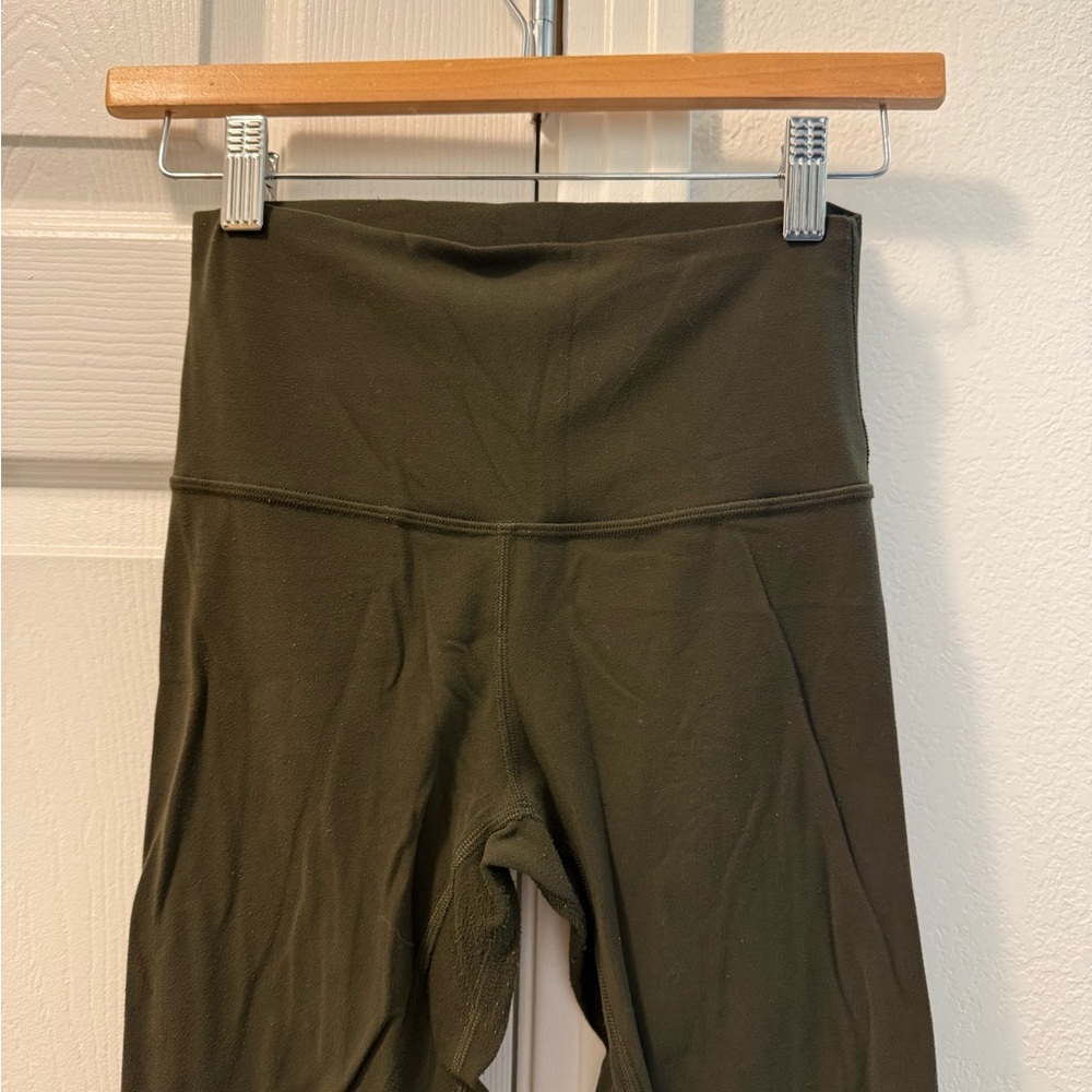 Lululemon Athletica Dark Green High-Waisted Leggings